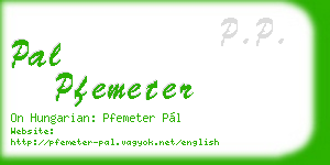 pal pfemeter business card